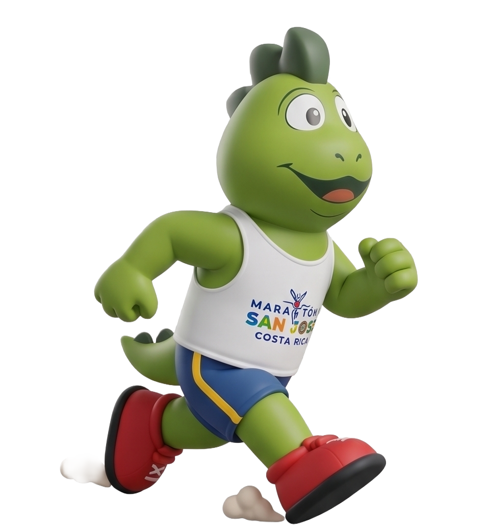 Cherepo, mascota oficial de San José Marathon Costa Rica